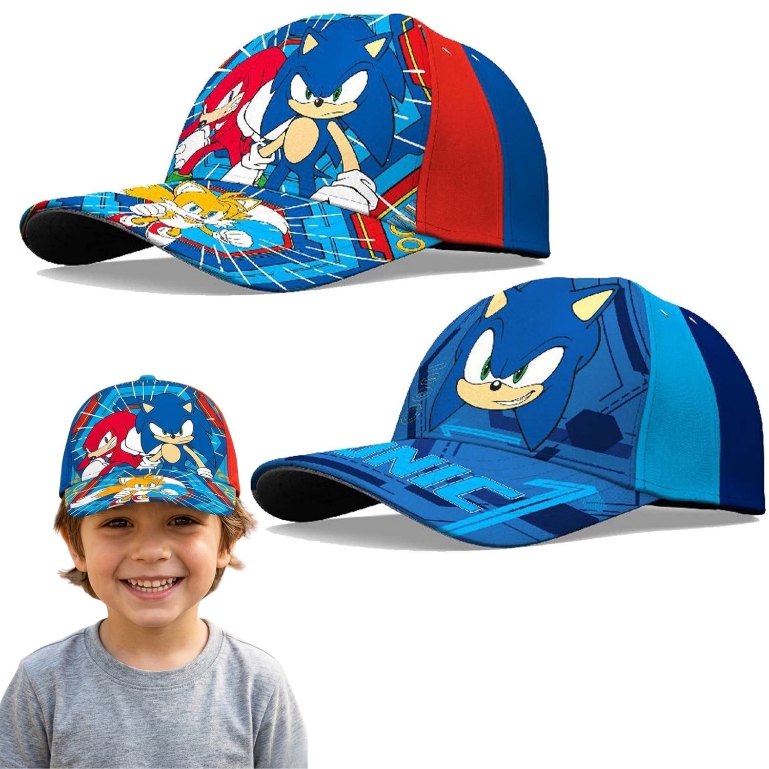 Sonic the Hedgehog Cotton Baseball Cap 3-7 Years - Assorted Colours