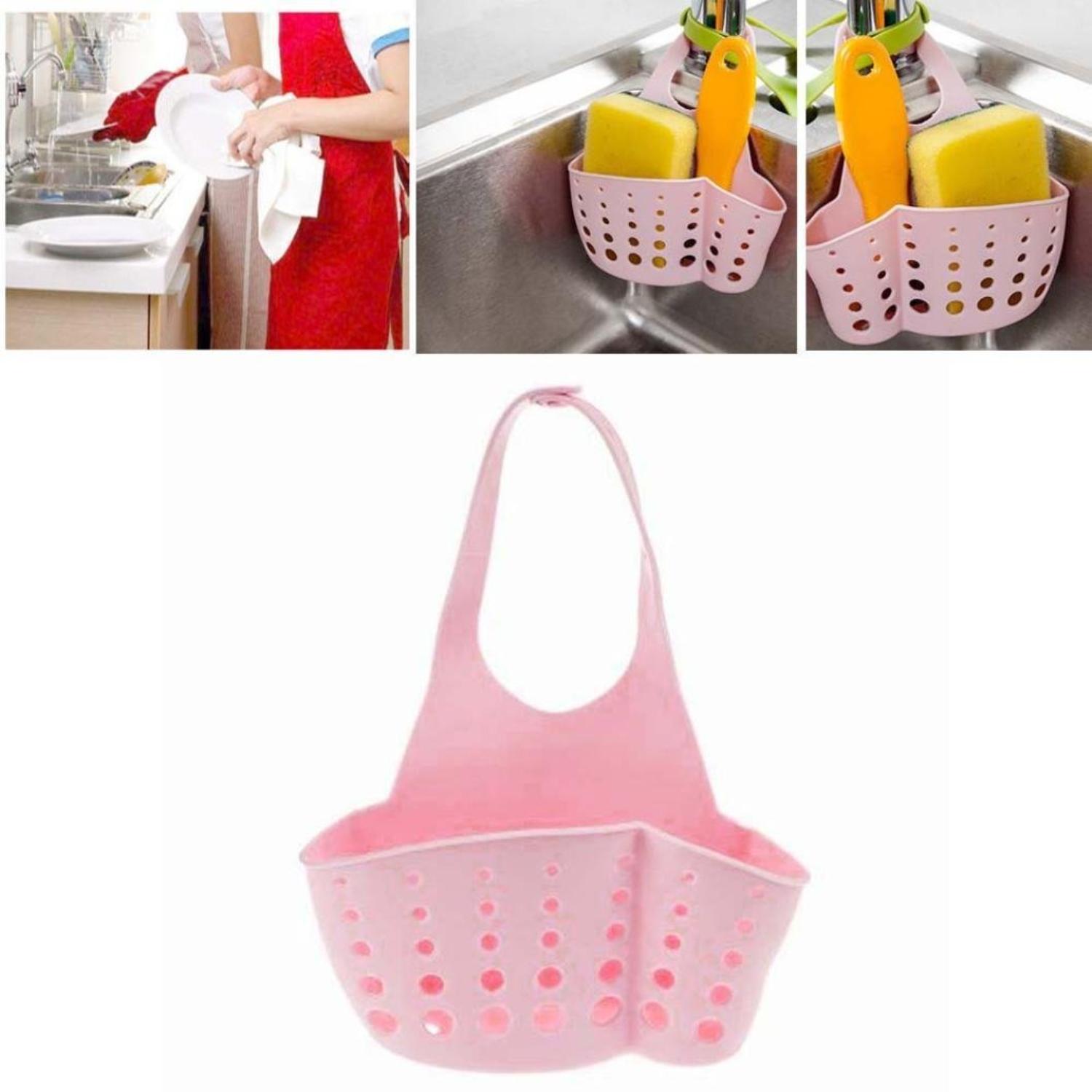 Silicone Sink Caddy Kitchen Organiser Hanging Storage Basket