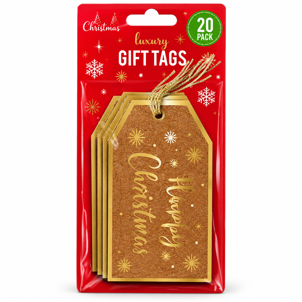 20Pcs Christmas Kraft Gift Tags with Jute String