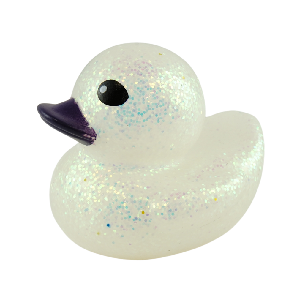 (Big) 9.5cm Glitter Duckies- White
