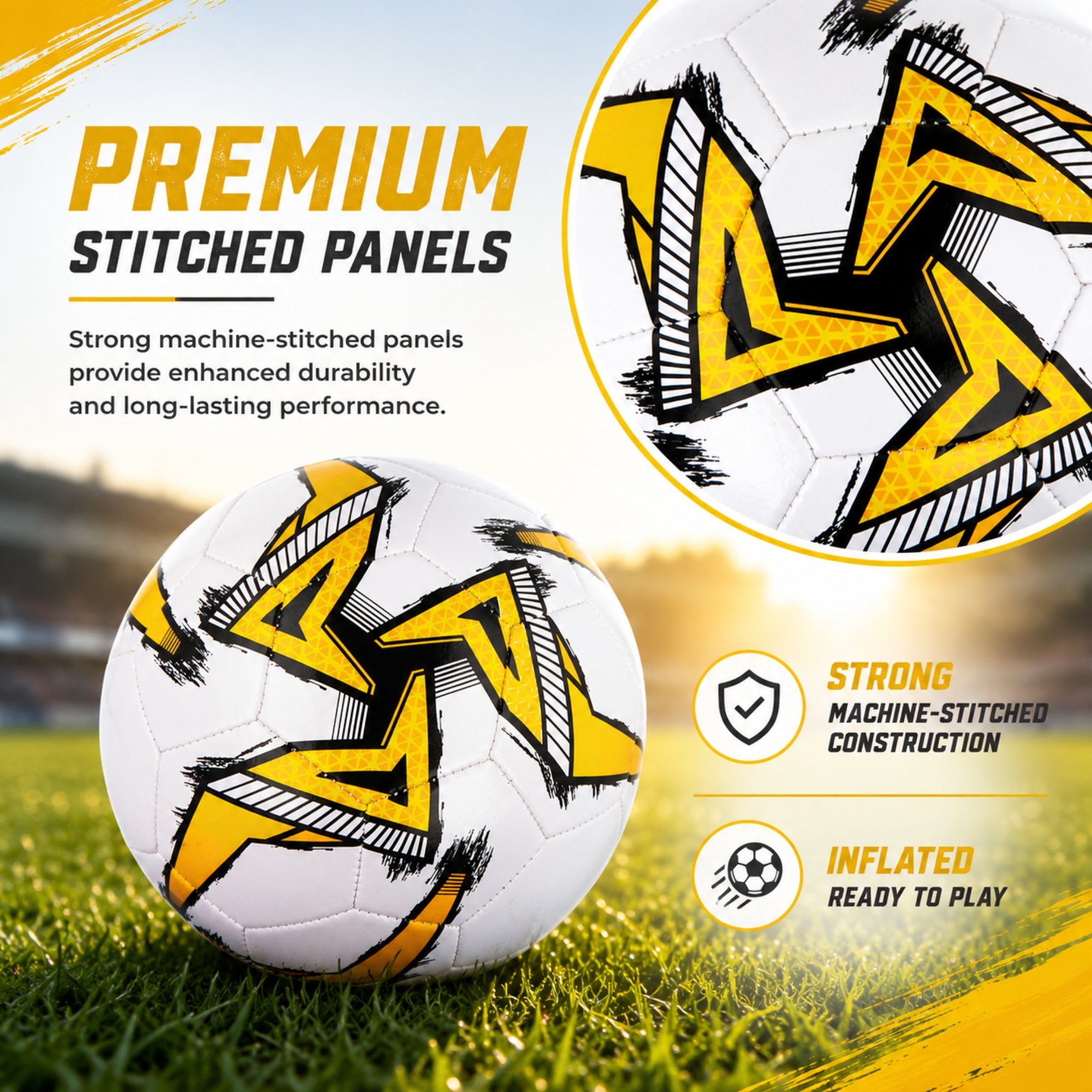 32-Panel Inflatable Football Size 5