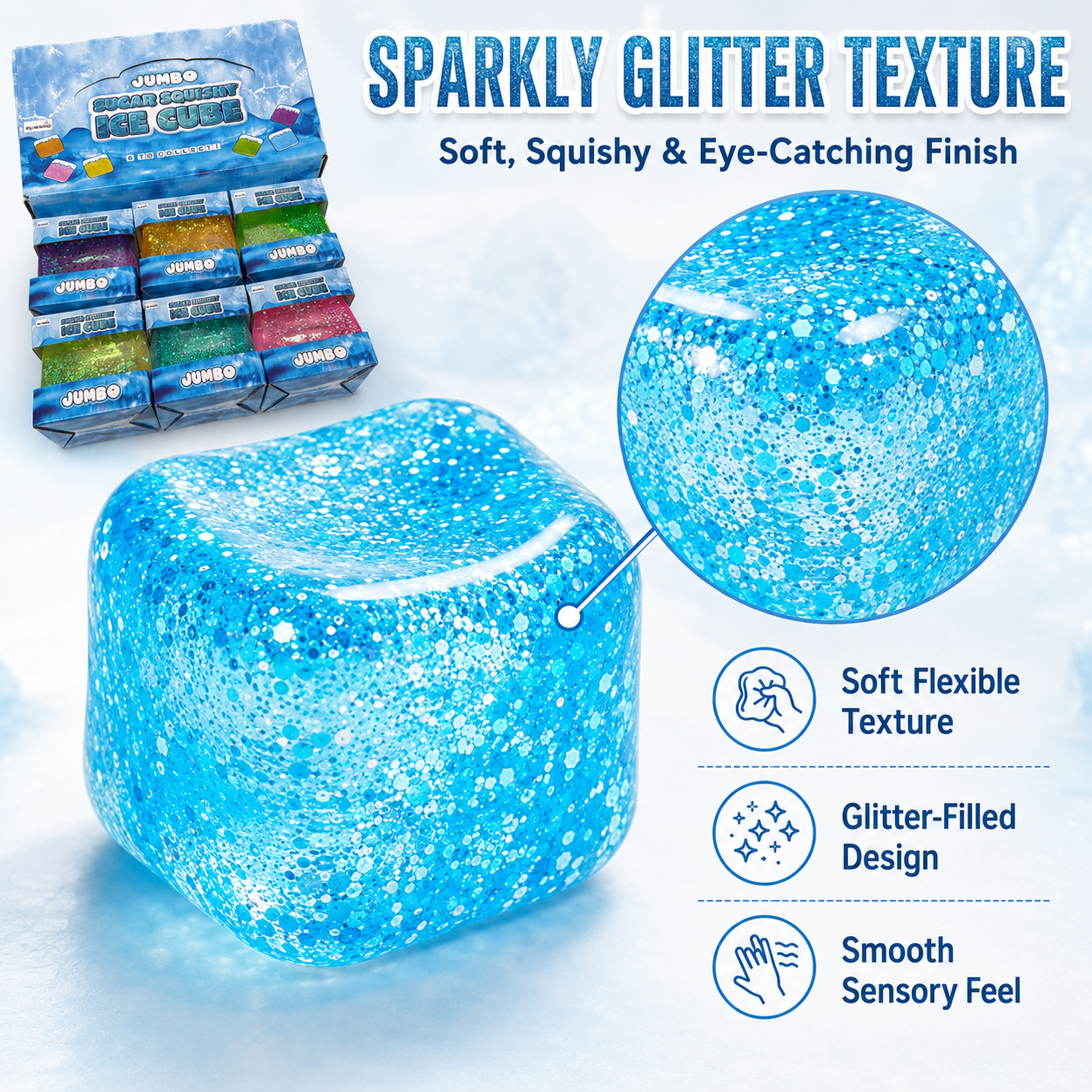 1x Random Squishy Cube Fidget Toy