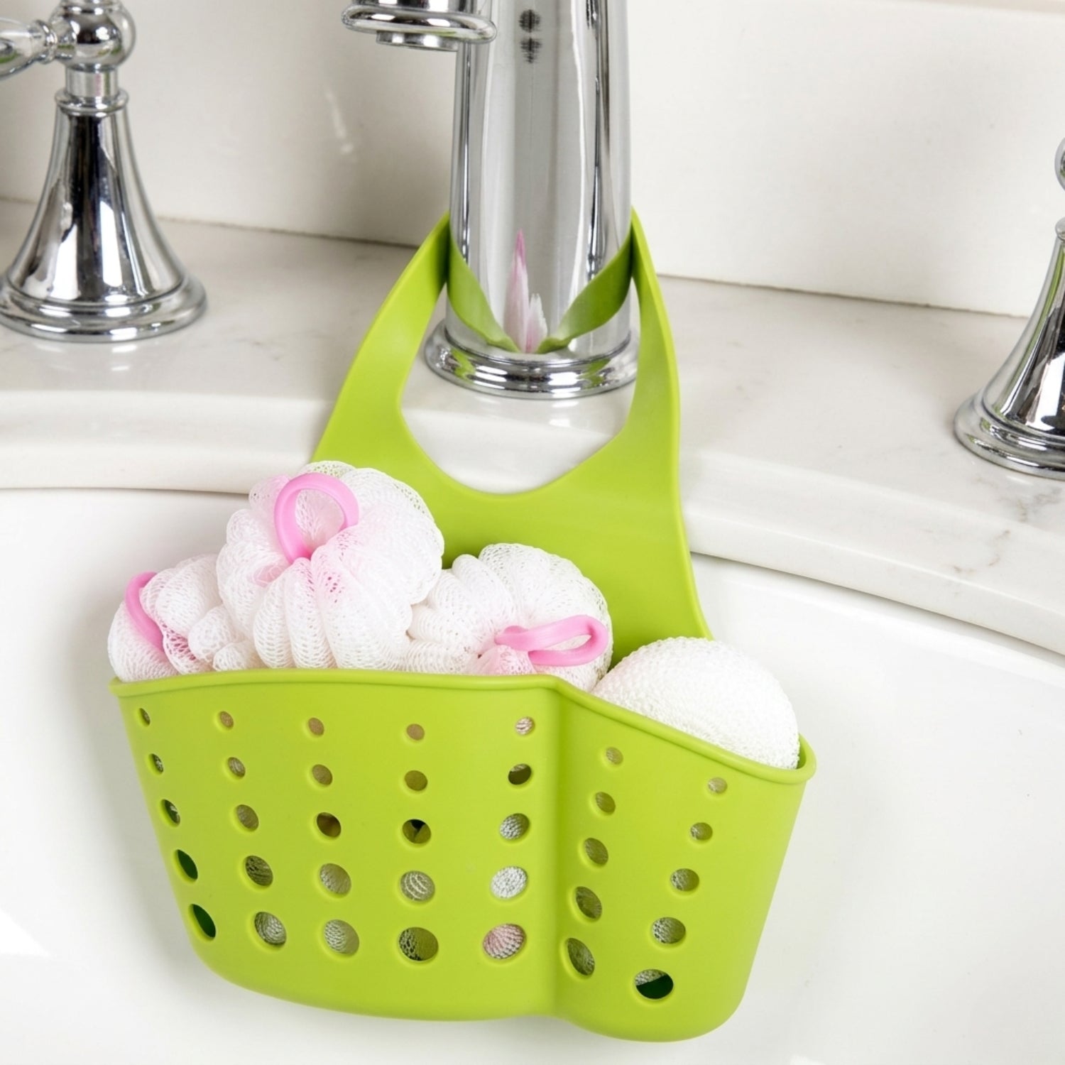 Silicone Sink Caddy Kitchen Organiser Hanging Storage Basket