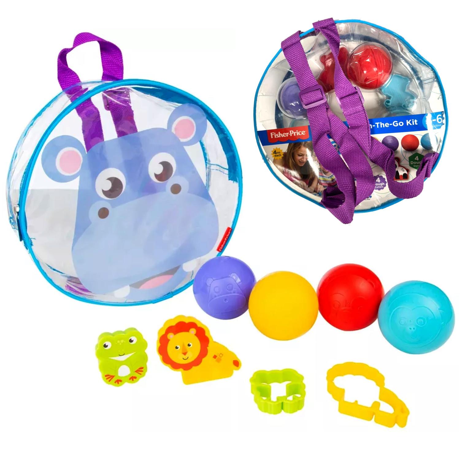 Kids Dough Dots Backpack Creative Playset 9 Piece Set
