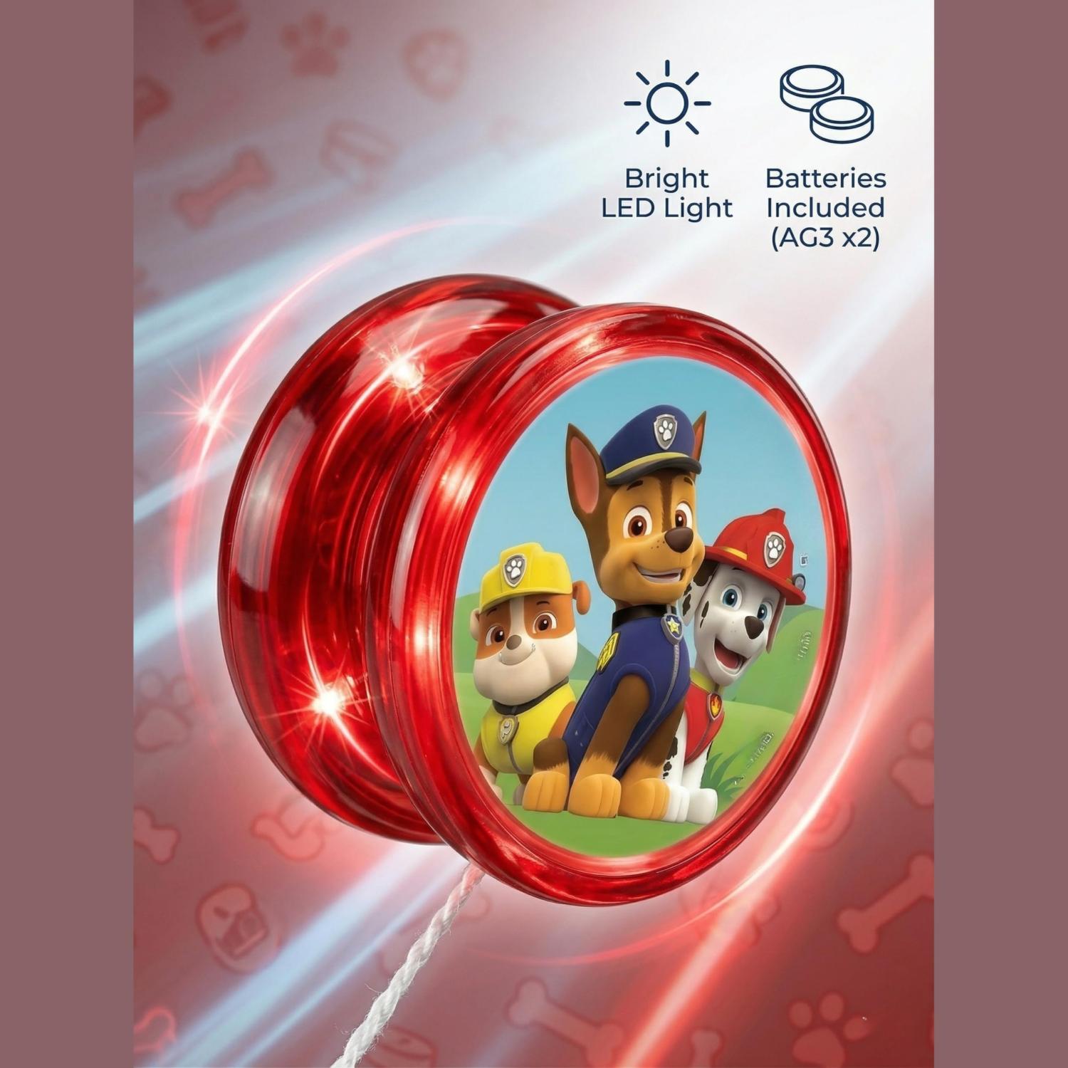 Paw Patrol LED Light-Up YoYo with String - 5.5cm