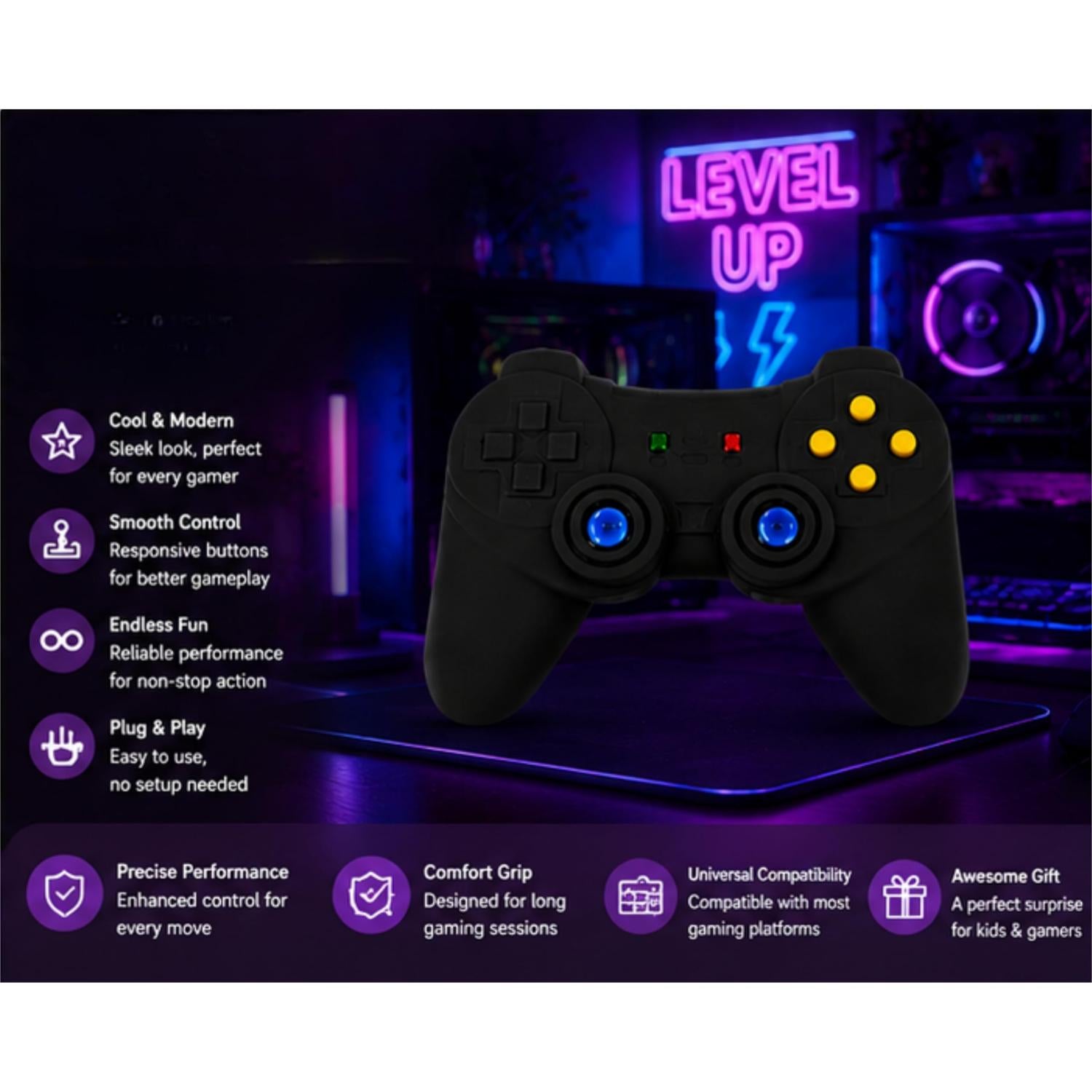 Squishy Game Controller Fidget Toy 11cm – 1x Random