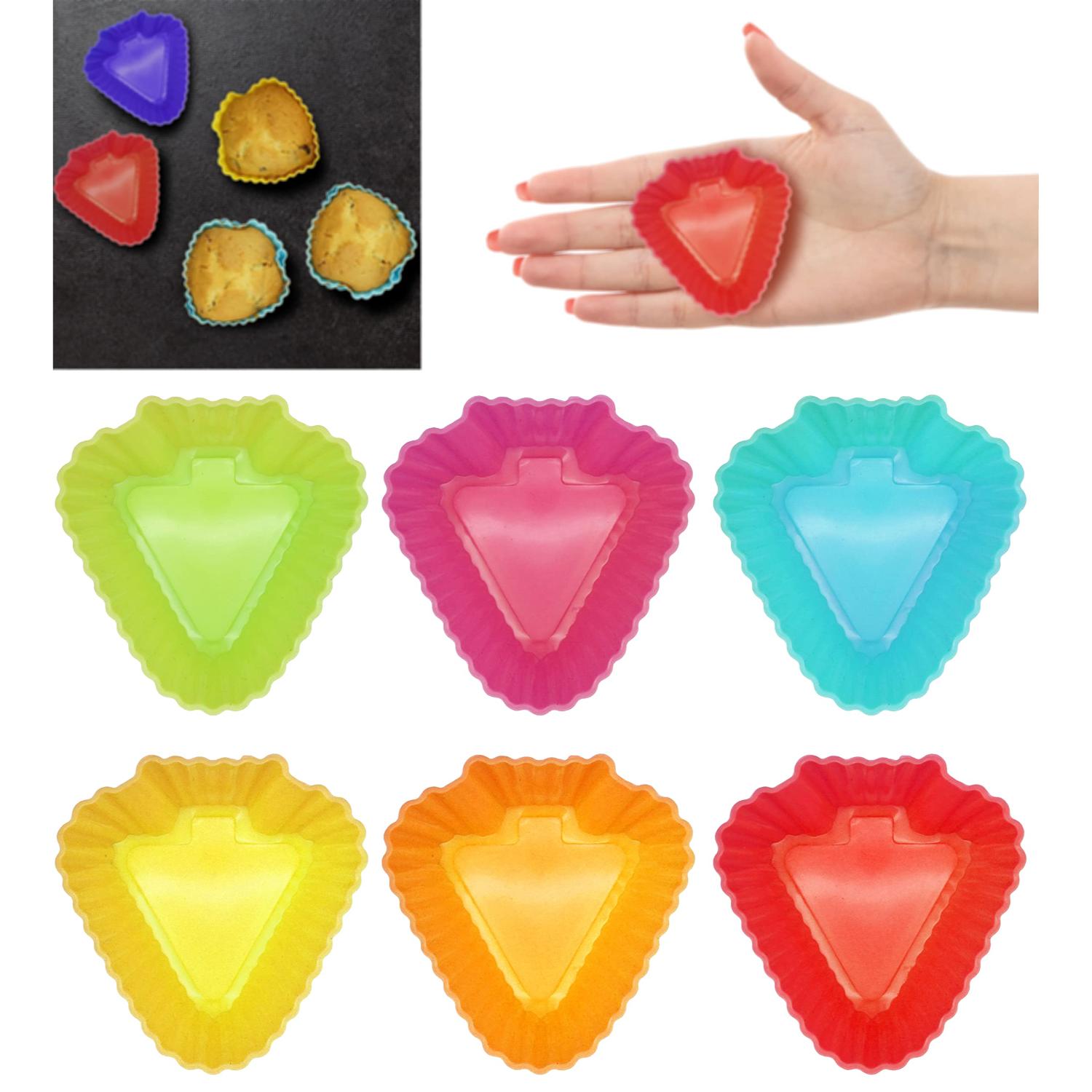 Reusable Silicone Muffin Cases Non-Stick Assorted Baking Moulds