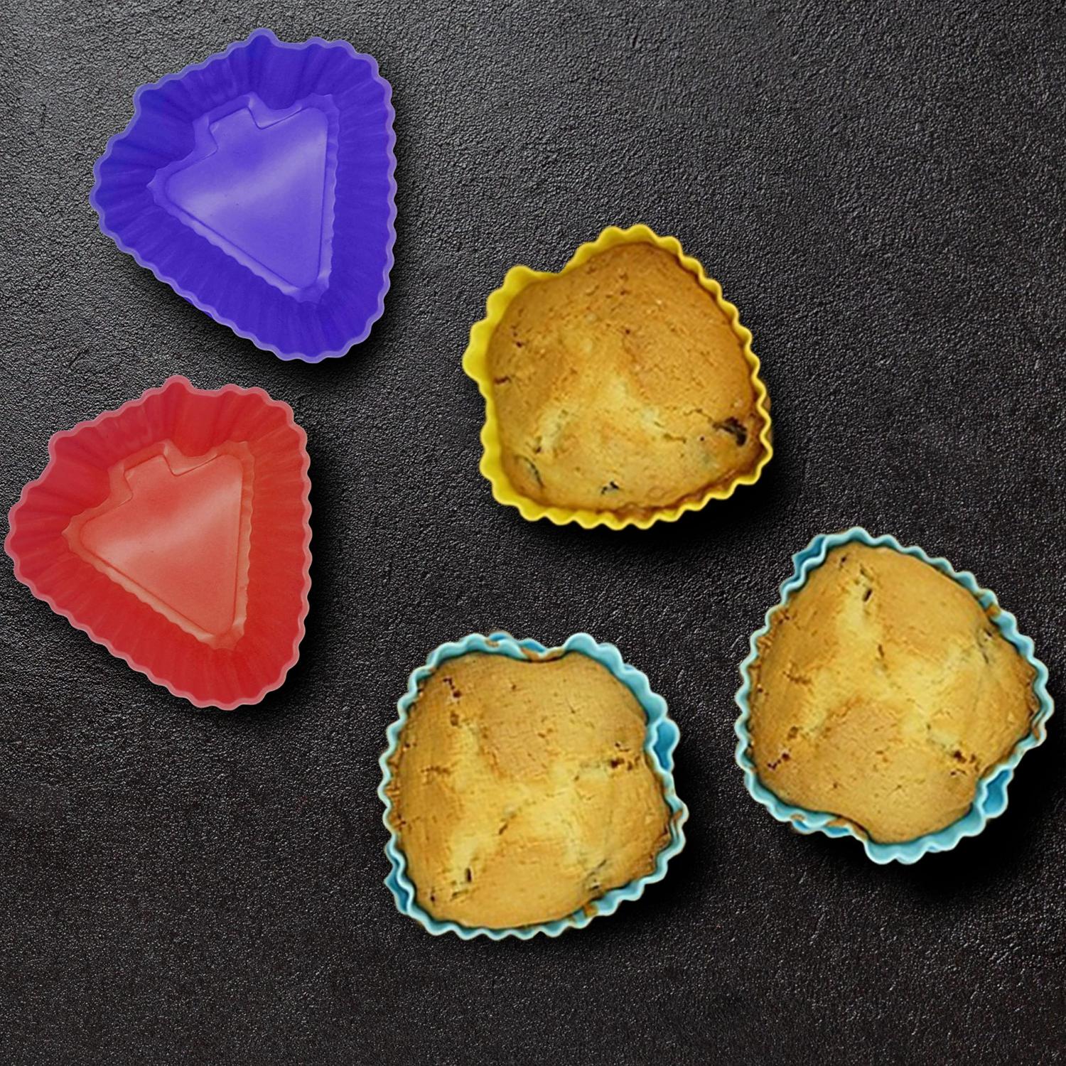 Reusable Silicone Muffin Cases Non-Stick Assorted Baking Moulds