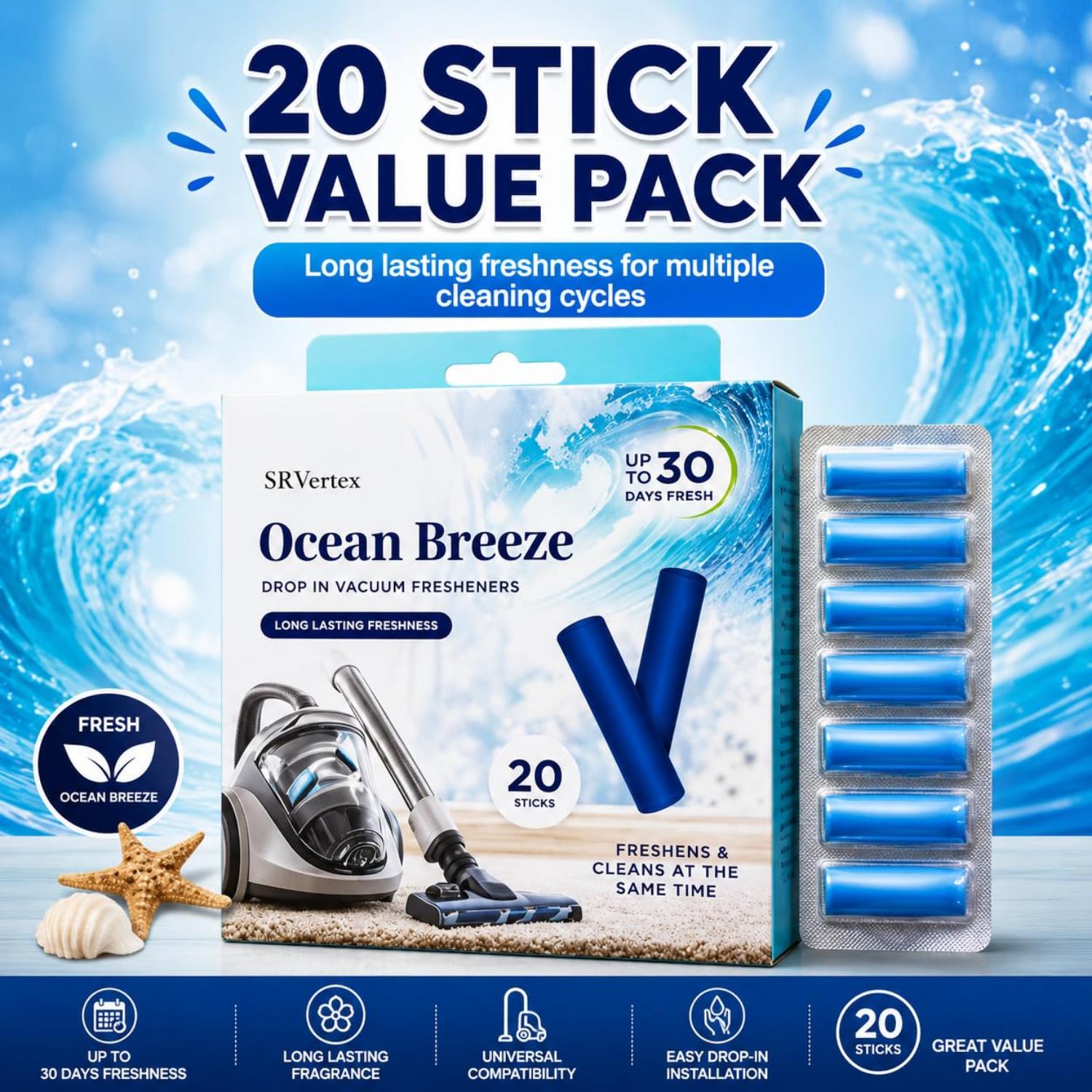 Vacuum Freshener Sticks - 20pk