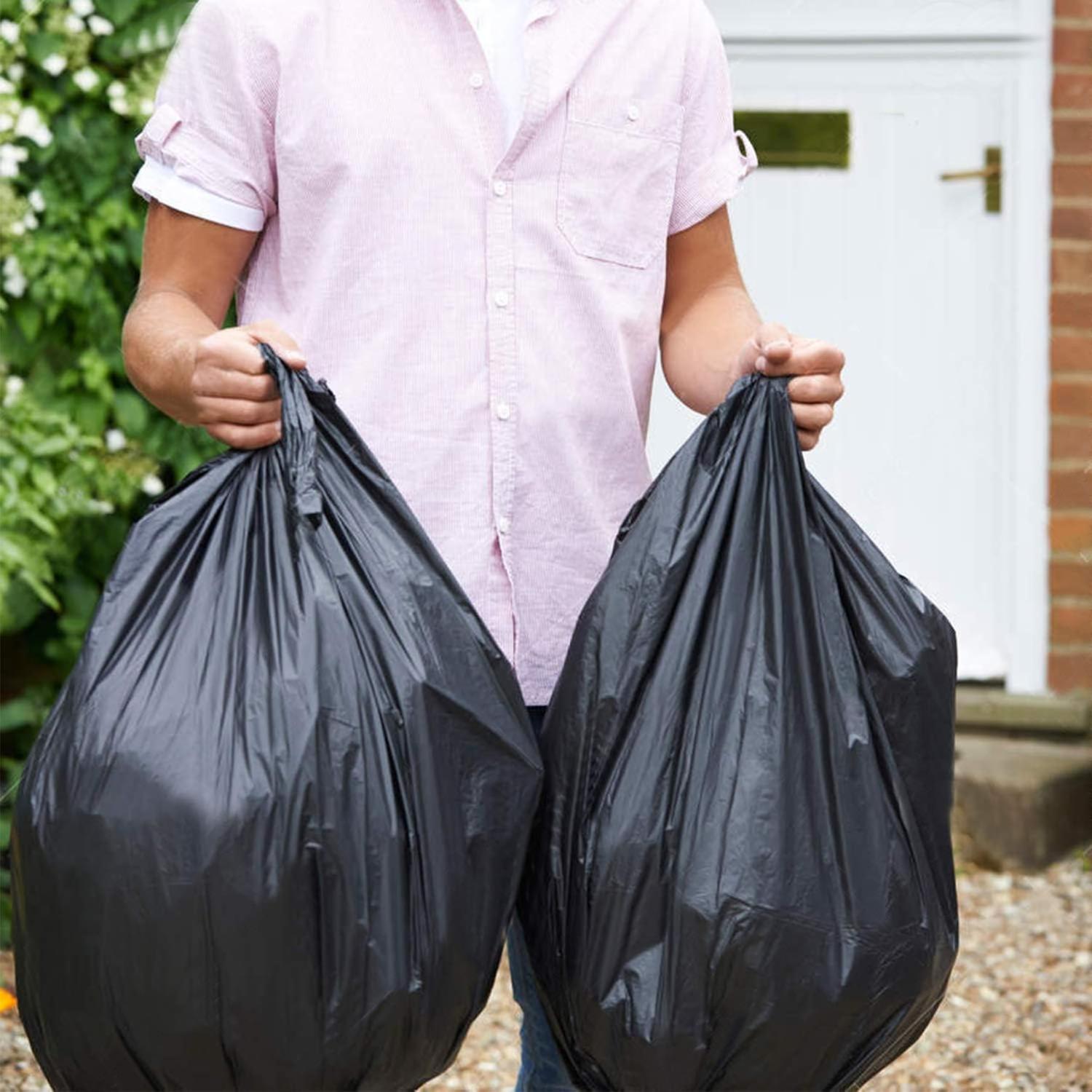 50L Black Trash Bags Heavy Duty Refuse Sacks 20 Pack