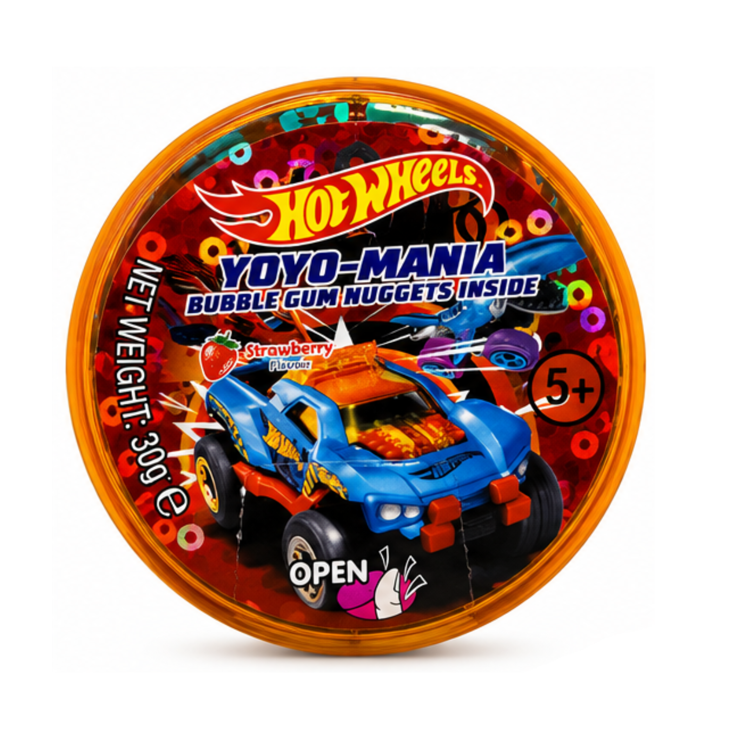 Hot Wheels Yo-Yo with Strawberry Bubble Gum 30g
