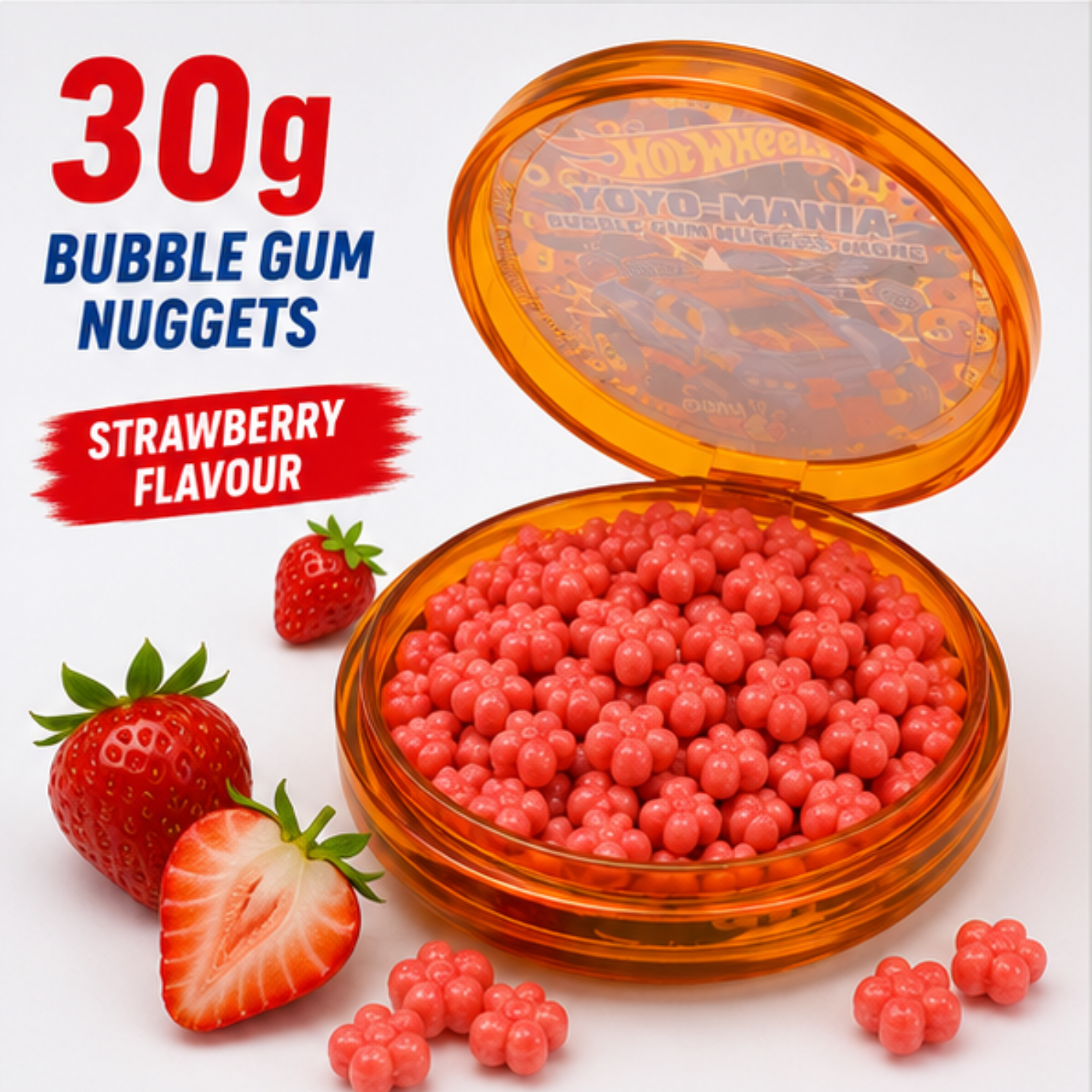 Hot Wheels Yo-Yo with Strawberry Bubble Gum 30g