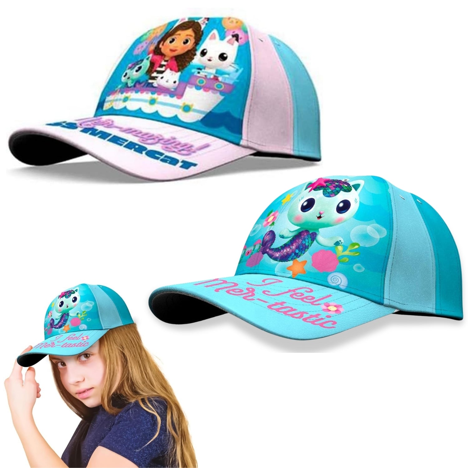 Gabby's Dollhouse Cotton Baseball Cap 3-7 Years - Assorted Colours