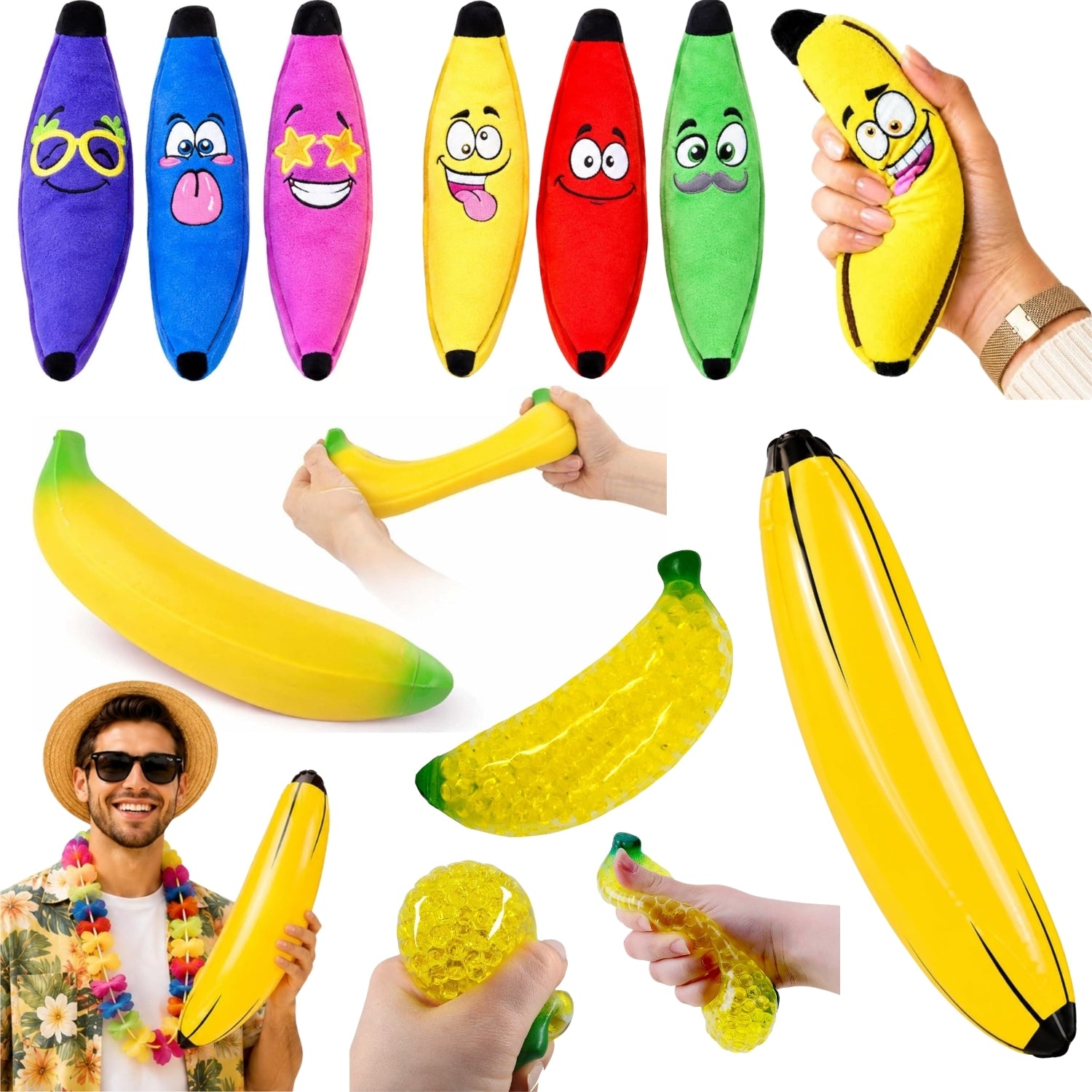Banana Sensory Squishy Stretchy Toy – Assorted