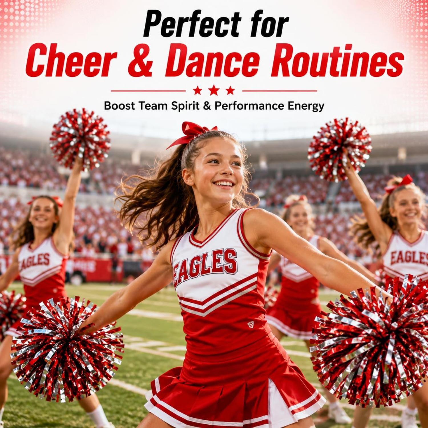 35cm Cheerleading Pom Poms Dance & Sports Events - Assorted