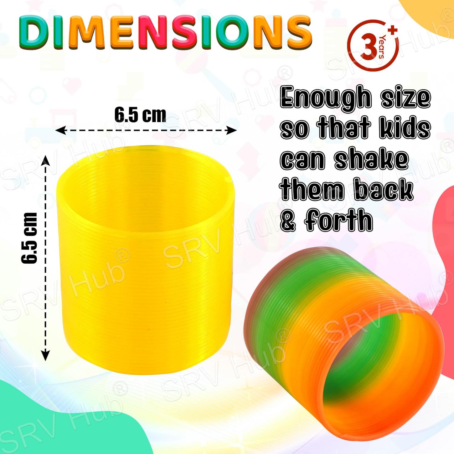 Rainbow Magic Spring Toys 2 Pack - 6.5cm Colourful Slinky