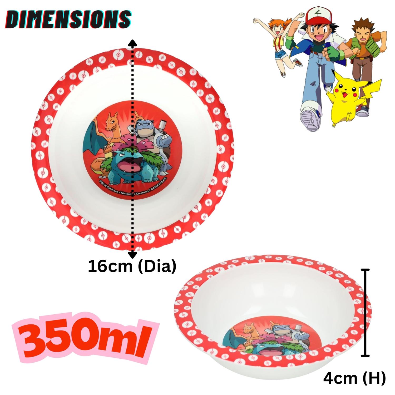 Kids 17cm Bowl BPA-Free Plastic Snack & Cereal Bowl 350ml Dishwasher Safe