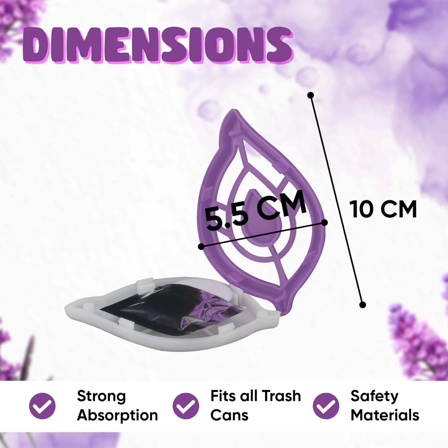 2Pk Self Adhesive Leaf Design Bin Fresheners