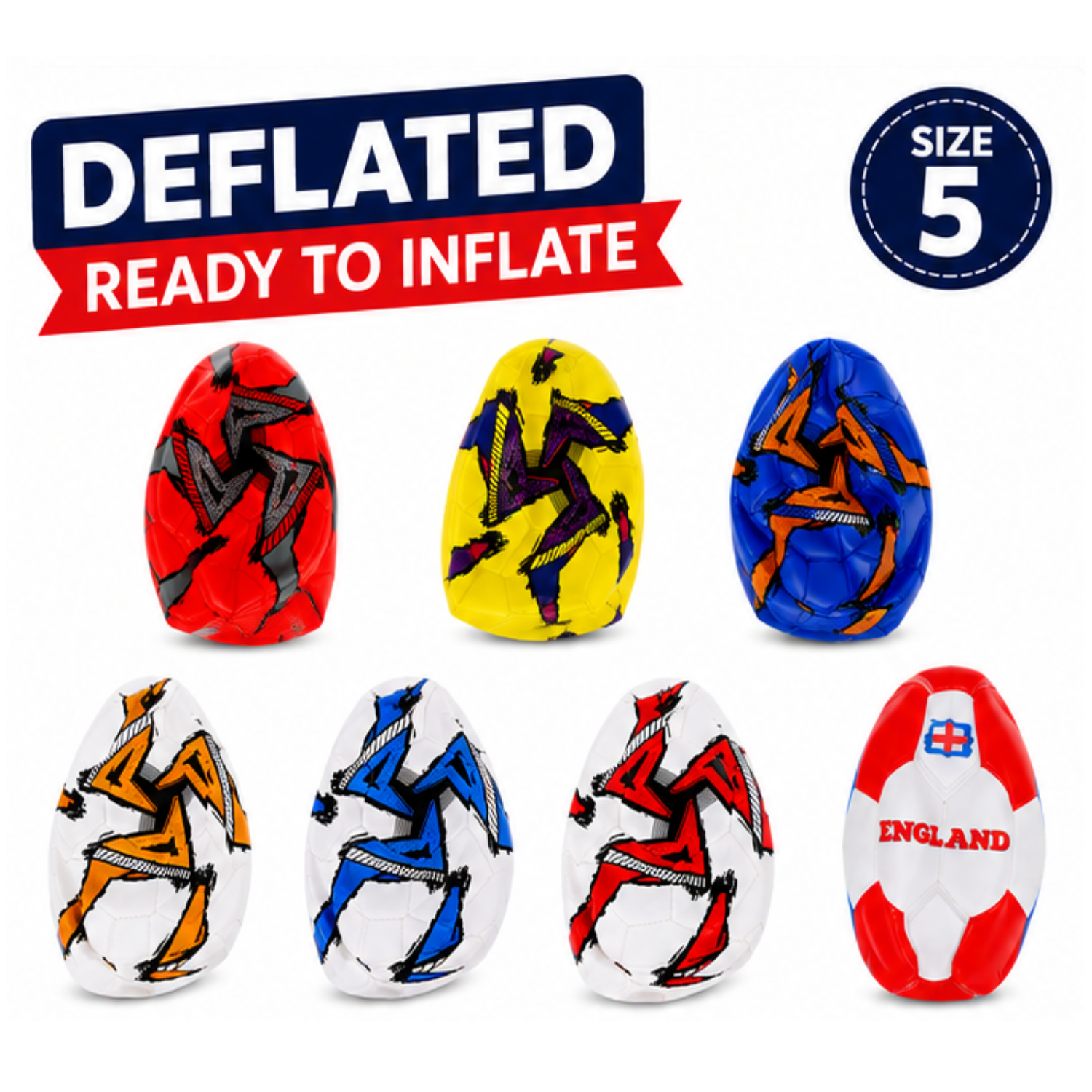 32-Panel Football Size 5 – Deflated Training & Match Ball
