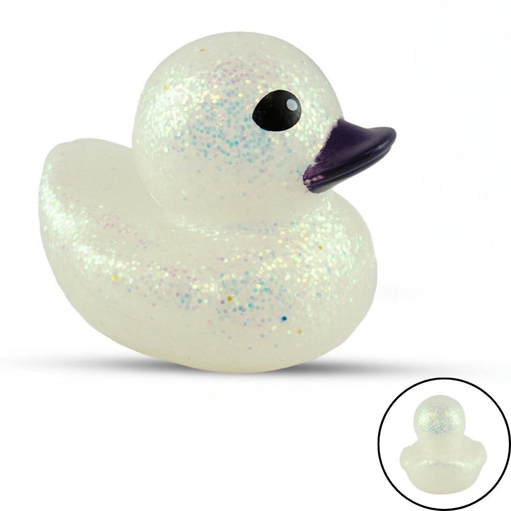 (Big) 9.5cm Glitter Duckies- White