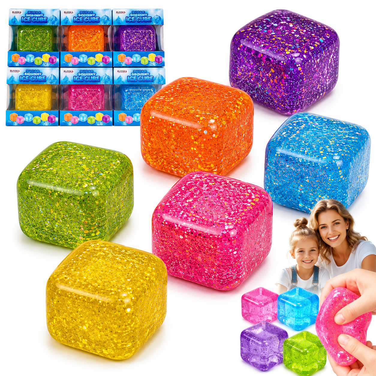 1x Random Squishy Cube Fidget Toy
