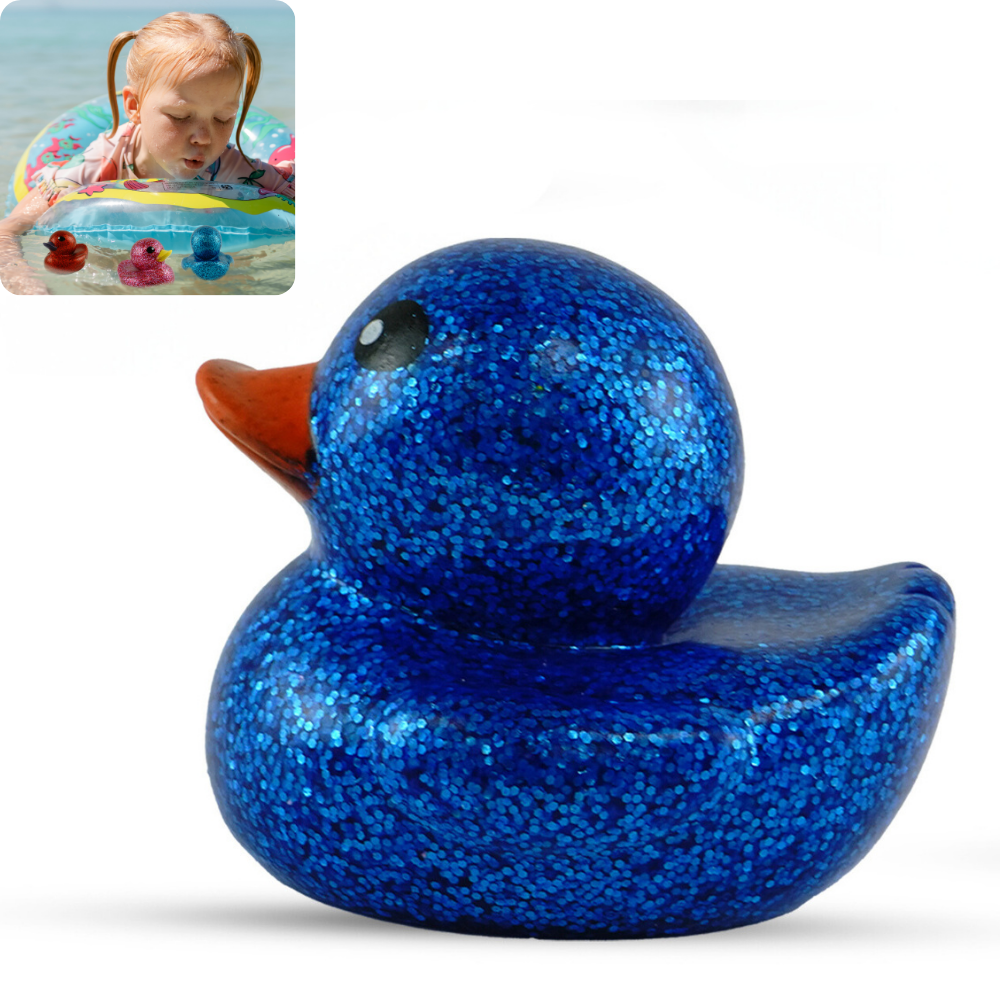 (Big) 9.5cm Glitter Duckies- Dark Blue