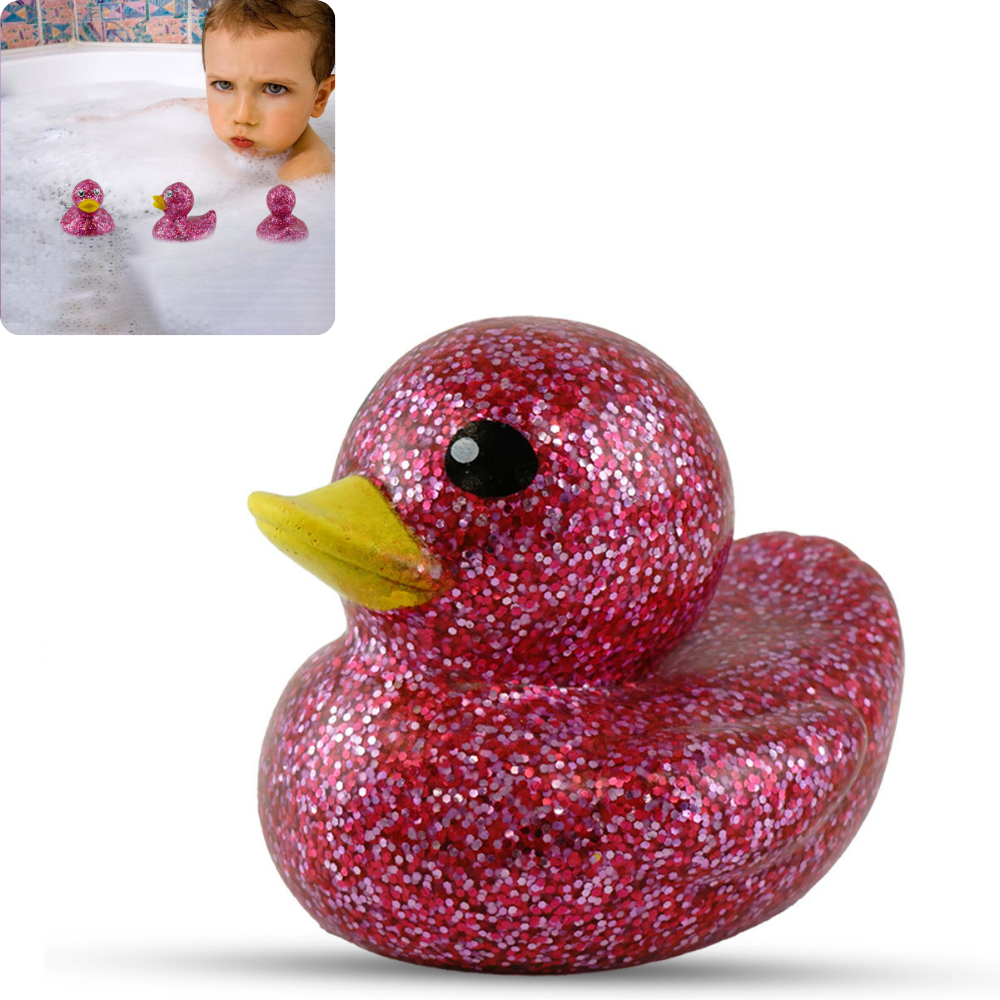 (Big) 9.5cm Glitter Duckies- Pink
