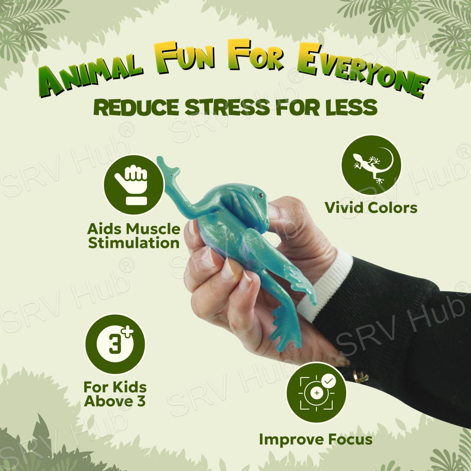 12cm Stretchy Frog Sensory Fidget Toys - 1x Random