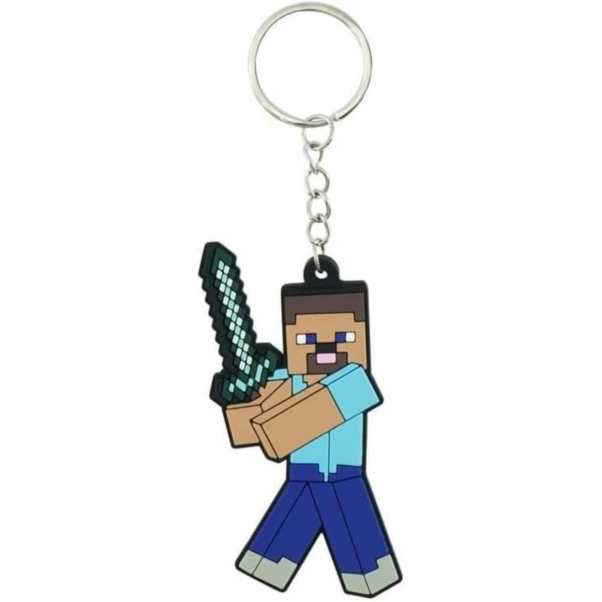 Minecraft Steve Kids Licensed Soft PVC Minecraft Key Chain