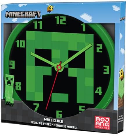 Minecraft Kids Licensed Round Wall Clock 25cm – view 2