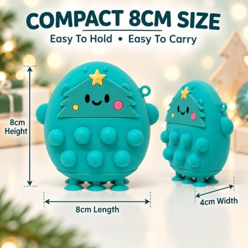 8cm Christmas Pop It Bubble Fidget Toy