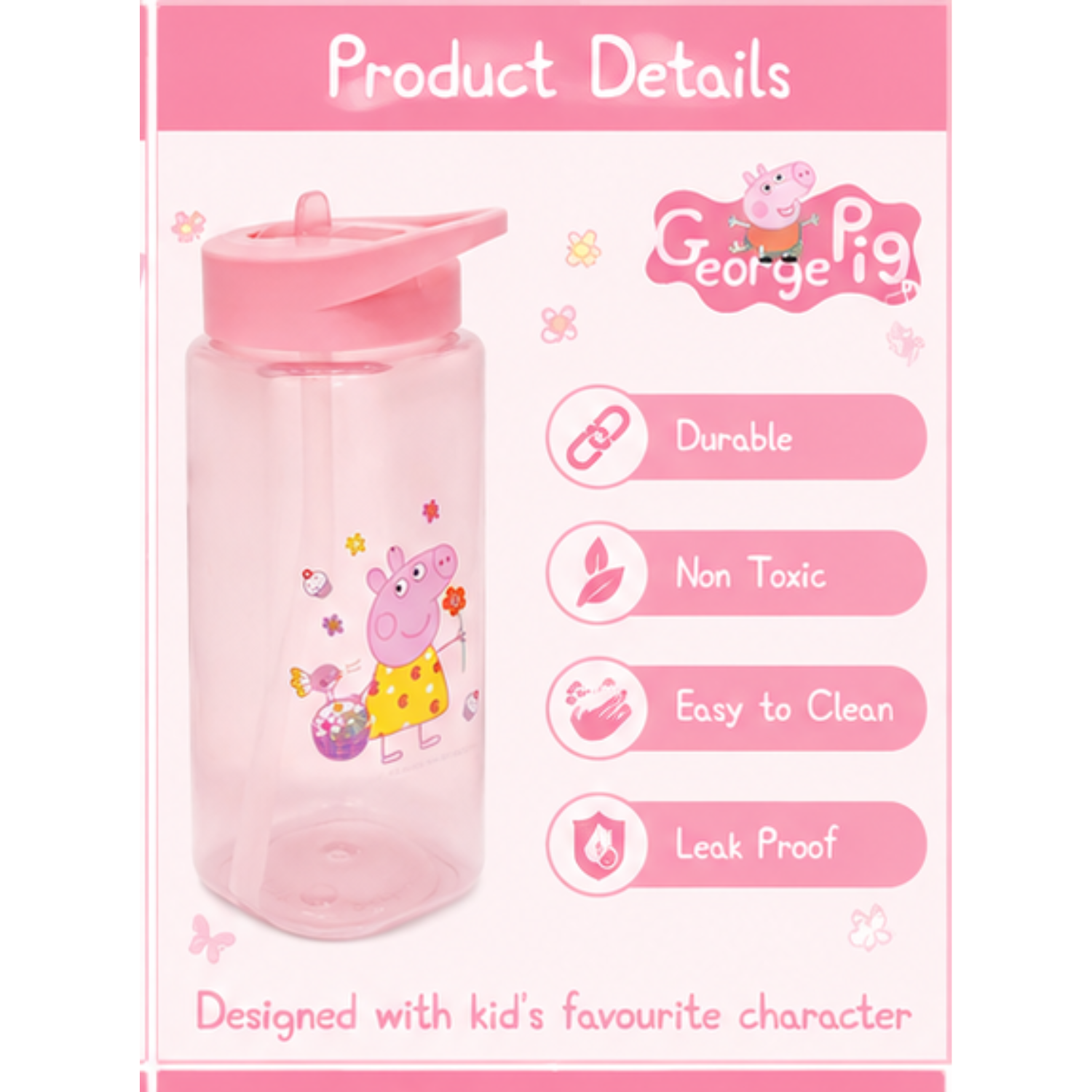 George Pig Drinking Bottle for Kids 420ml