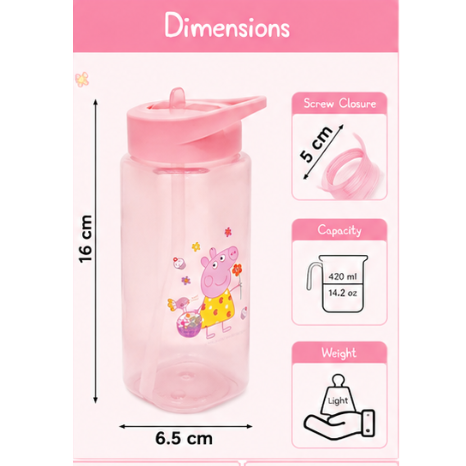 George Pig Drinking Bottle for Kids 420ml