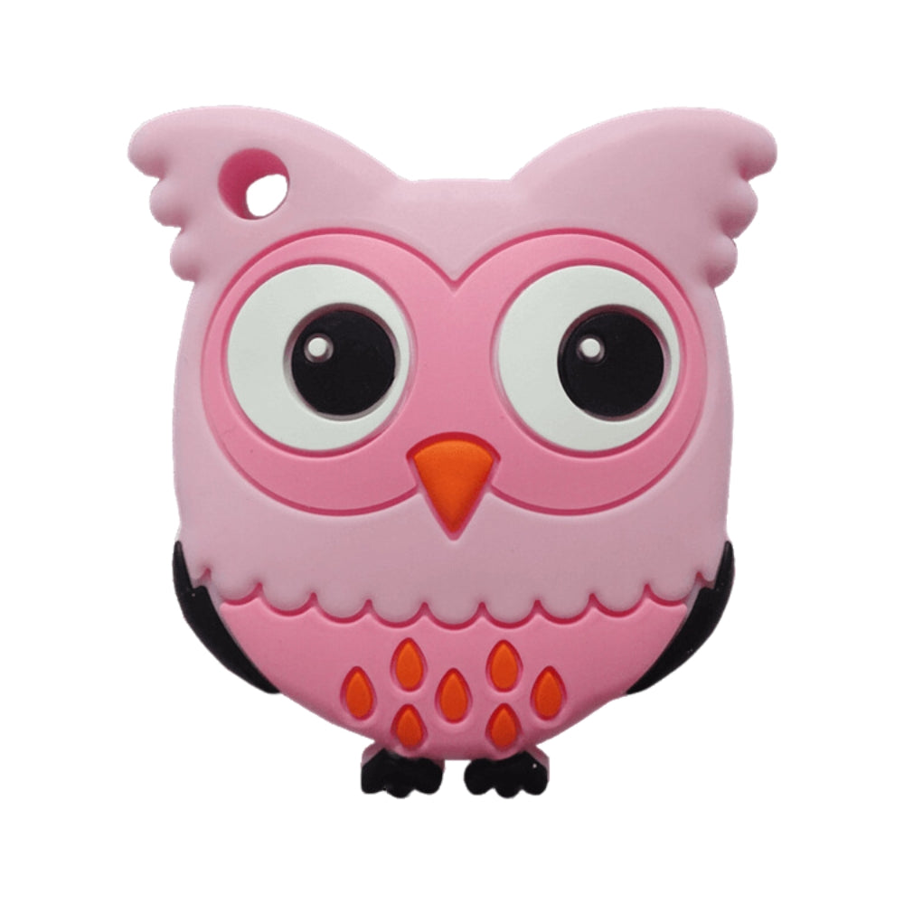 Baby Silicone Teether Pink Owl