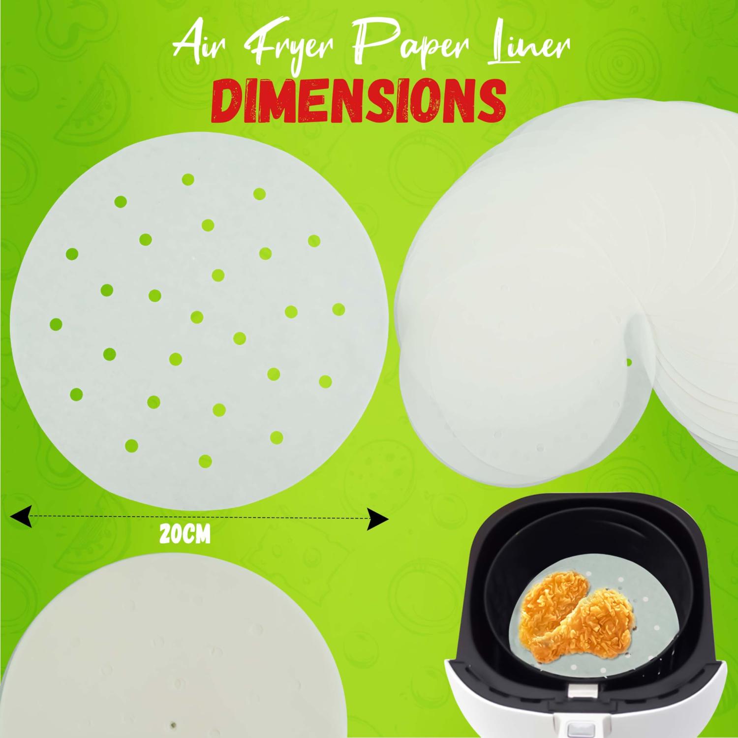 Disposable Air Fryer Liners Non-Stick Perforated Cooking Papers