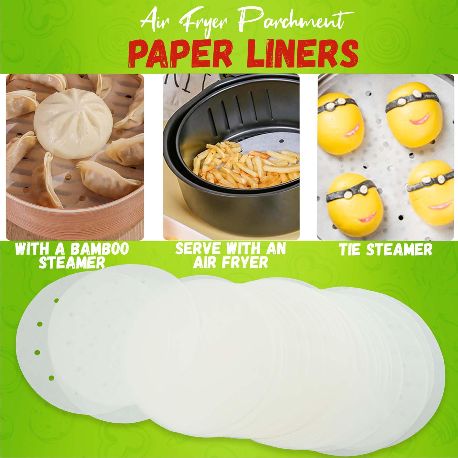 Disposable Air Fryer Liners Non-Stick Perforated Cooking Papers