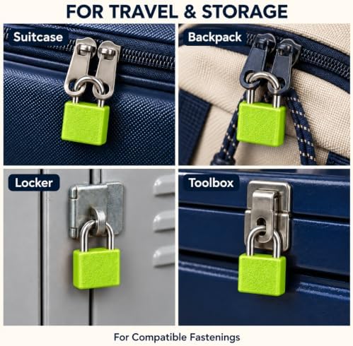 2Pack Mini Suitcase Locks with Keys