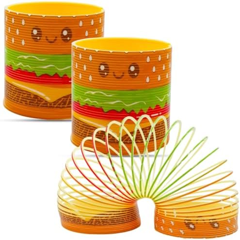 Stitch and Spring Toy Set, 2x Licensed Plastic Coil Toys for Kids - Multiple Designs