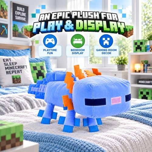 Minecraft Blue Axolotl Licensed Plush Toy