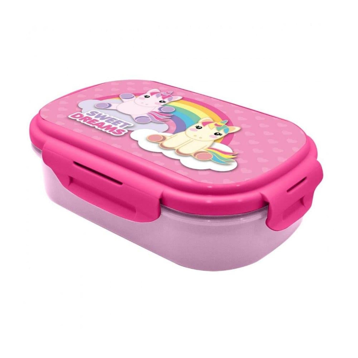 Kids BPA Free Plastic Lunch Box with Cutlery - Assorted
