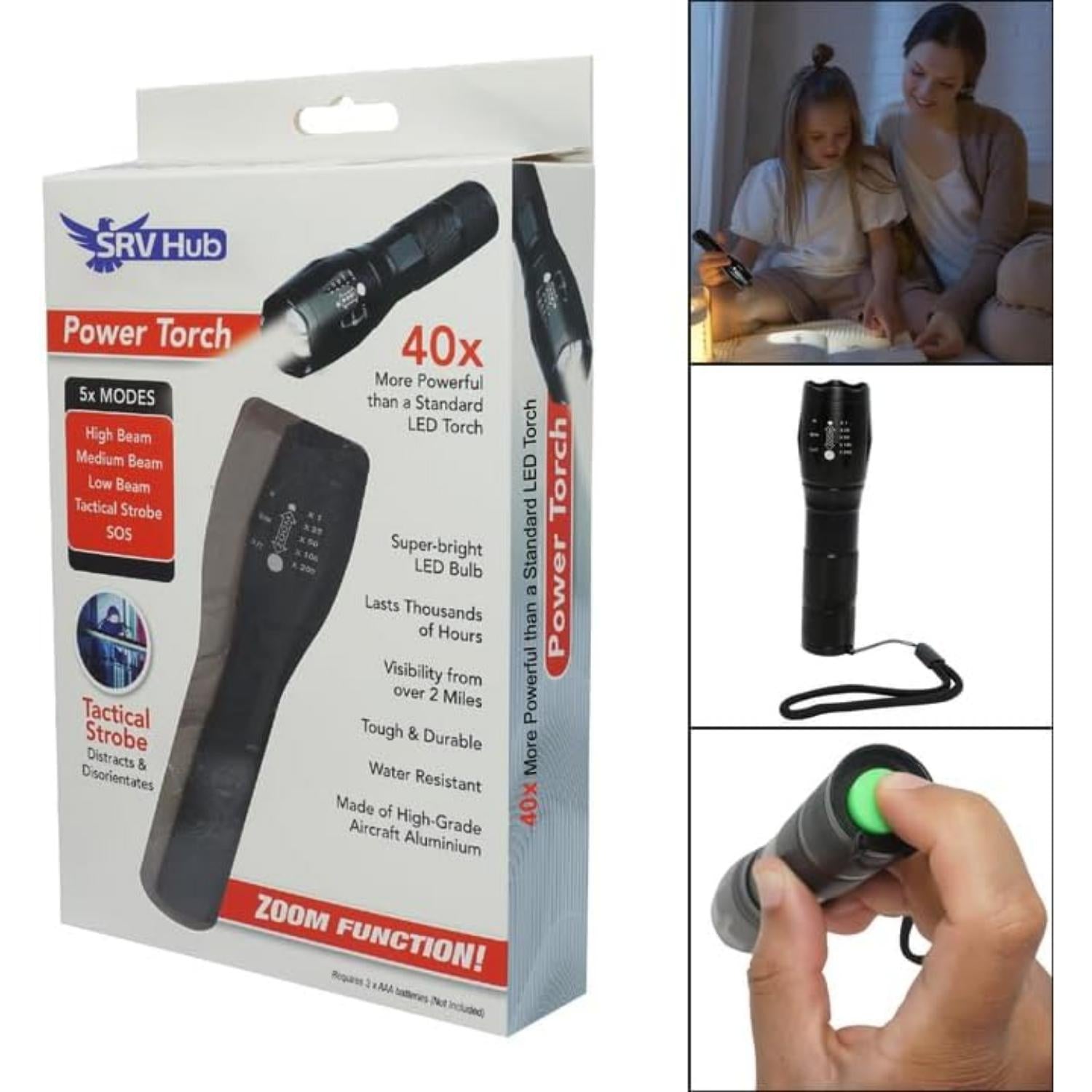 Black Emergency Torch - Flashlights Torch