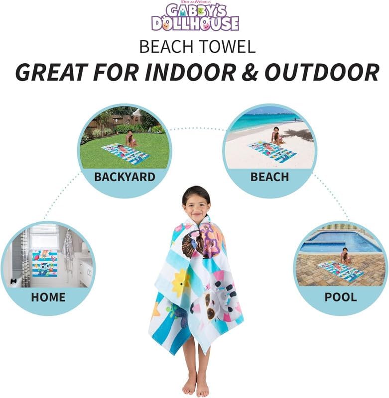 Kids Cotton Towel 140 x 70cm Assorted Characters