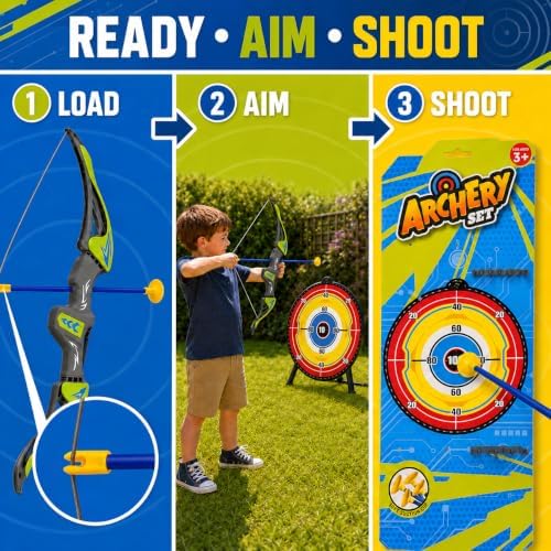 Kids Archery Set, Bow & Suction Cup Arrows