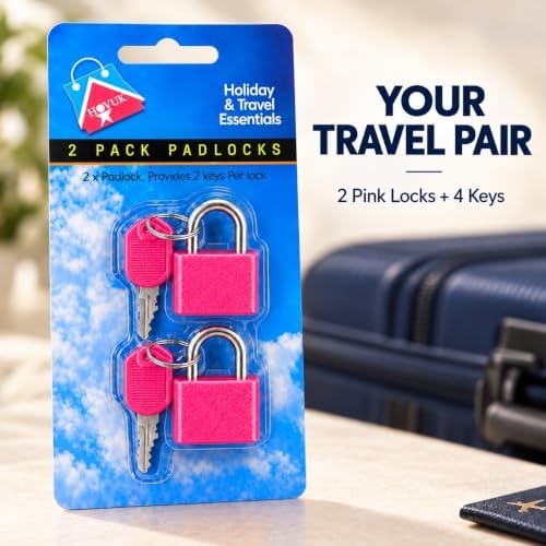 2Pack Mini Suitcase Locks with Keys