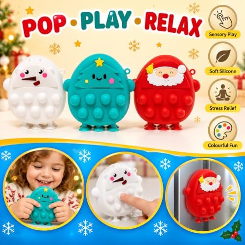 8cm Christmas Pop It Bubble Fidget Toy