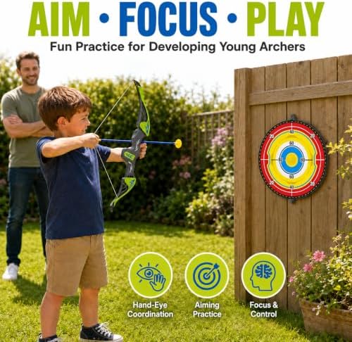 Kids Archery Set, Bow & Suction Cup Arrows