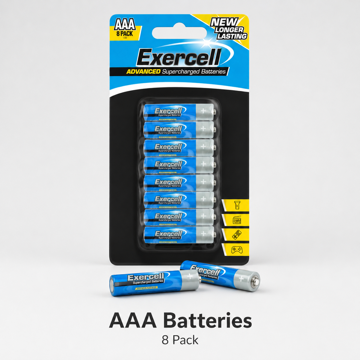 AAA Super Charged Batteries - 8Pk
