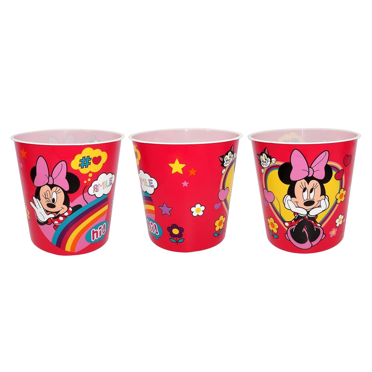 Kids 7L Plastic Dustbin Round Open Top Waste Paper Bin 22cm