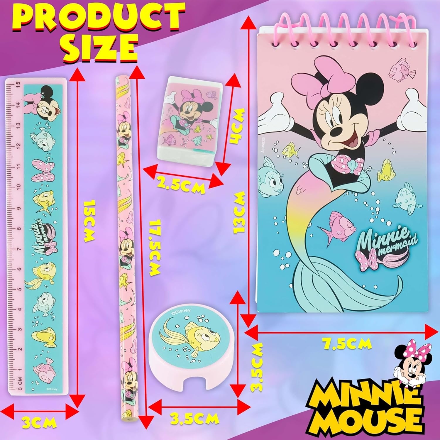 5PCs School Stationery Set - Assorted