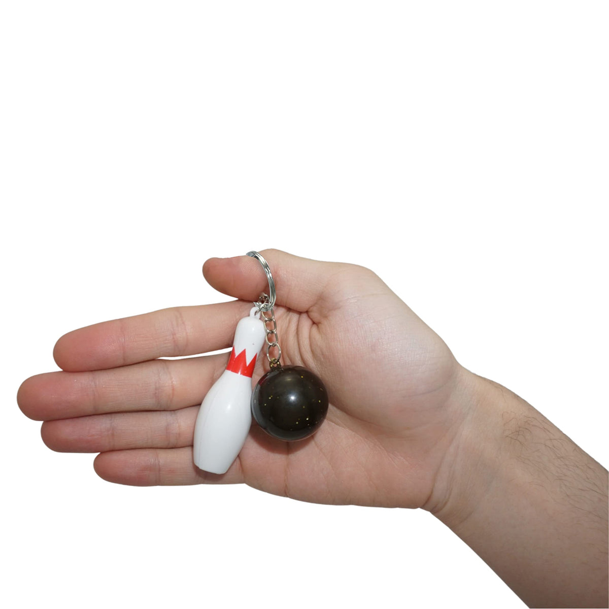 Bowling Pin Keyring Set 6.5cm – view 7